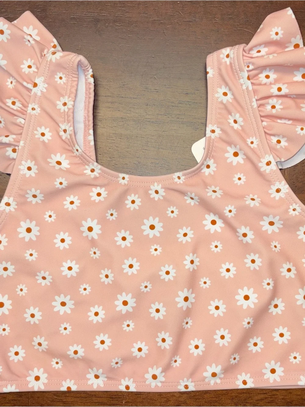 Emerson and Friends Pink Daisy Ruffle 2 piece swimsuit sz 6/7 NWT
